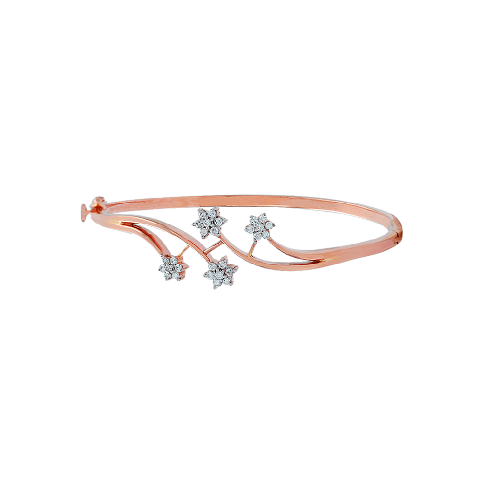Contemporary Diamond Bracelet In 14K Rose Gold By Lagu Bandhu