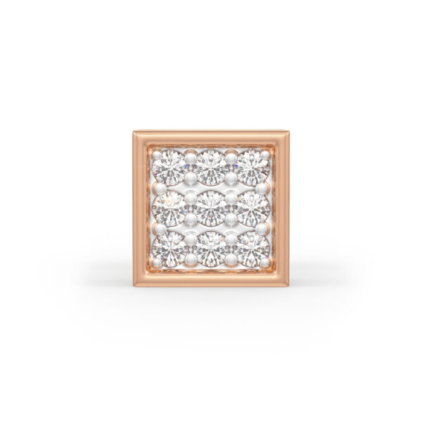 square grid shaped diamonds in gold