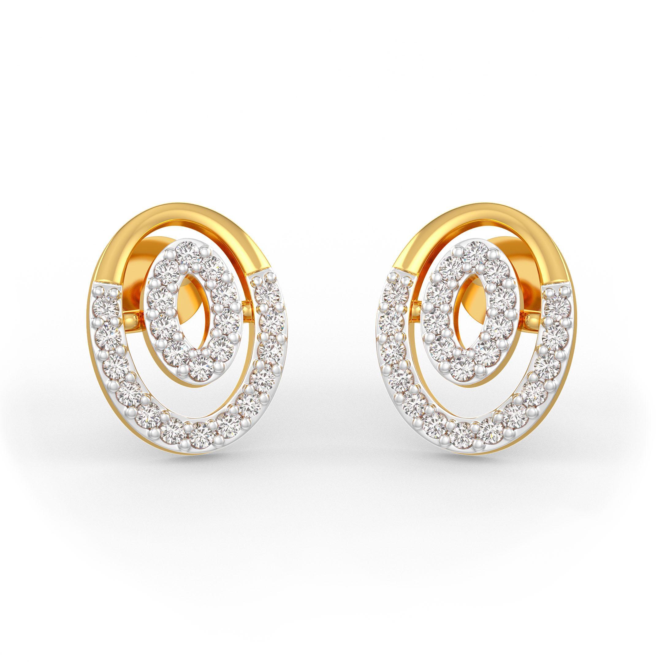 diamond earrings in 18k gold