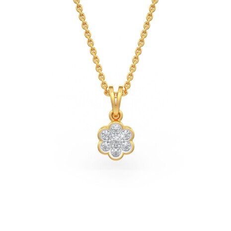 flowery diamond pendant