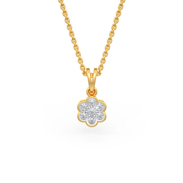 flowery diamond pendant