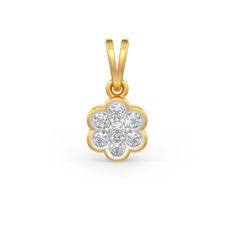 flowery diamond pendant