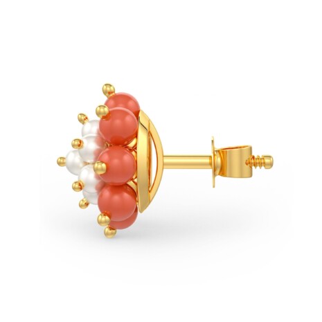 Coral Pearl Earrings