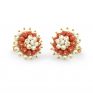 Pearl and Coral Earrings