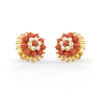 Coral Pearl Earring