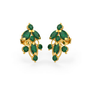 Emerald Cluster Earrings