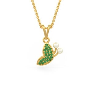 Emerald Shaped butterfly Pendant