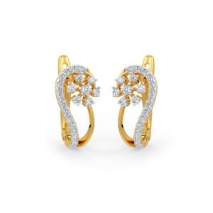 Curvy Hoops Diamond Earrings