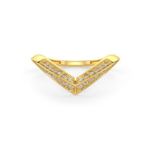 V- Shaped Diamond Ring