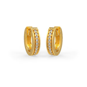 Yellow Gold Earring With Diamond