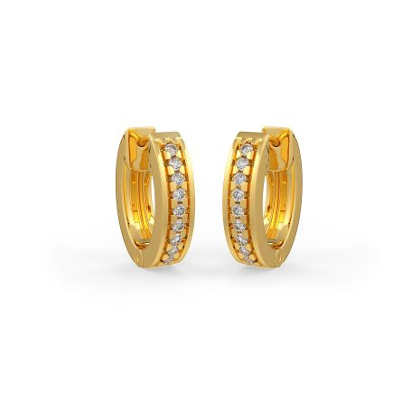 DER-31956 (1) Y Yellow Gold Earring With Diamond