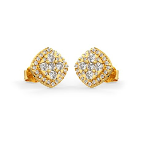 YELLOW GOLD EARRING WITH DIAMOND