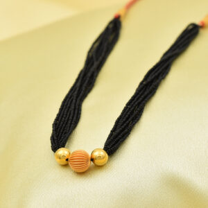 BLACK BEADS WITH LAKH MANI NACKLACE