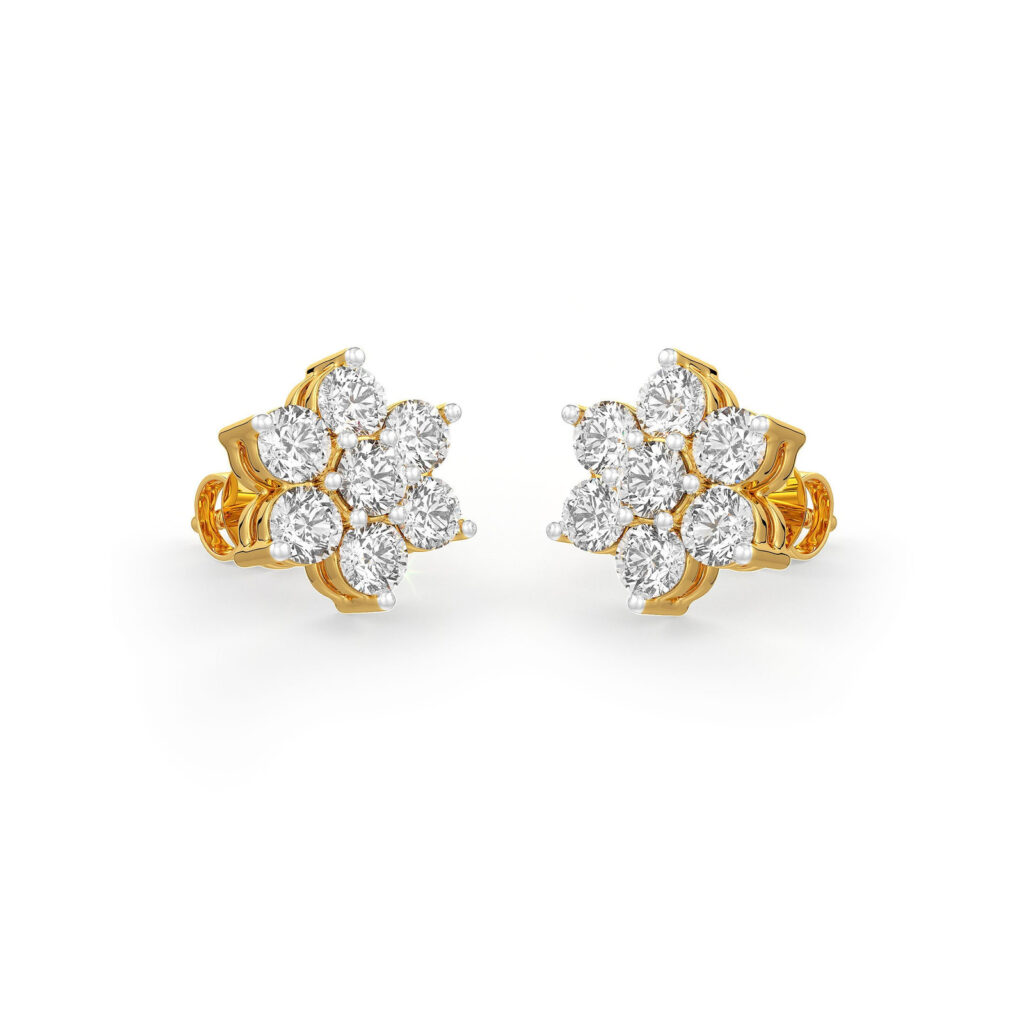 Petals Diamond Kudi Earrings