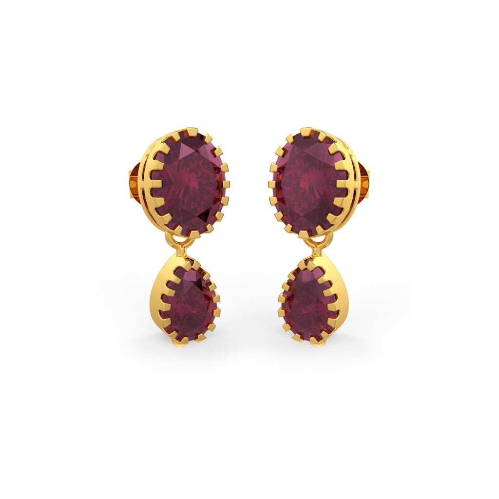 Elegant Ruby Danglers