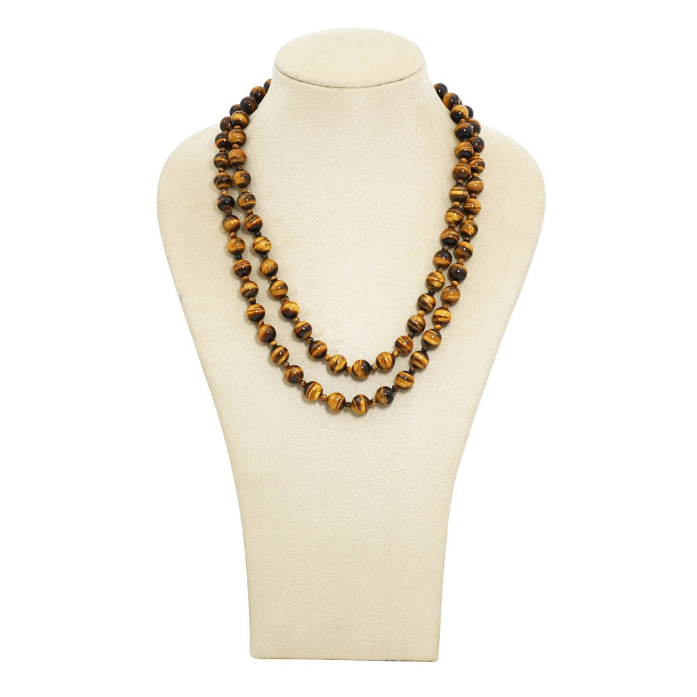 Tiger Eye Round beads Necklace