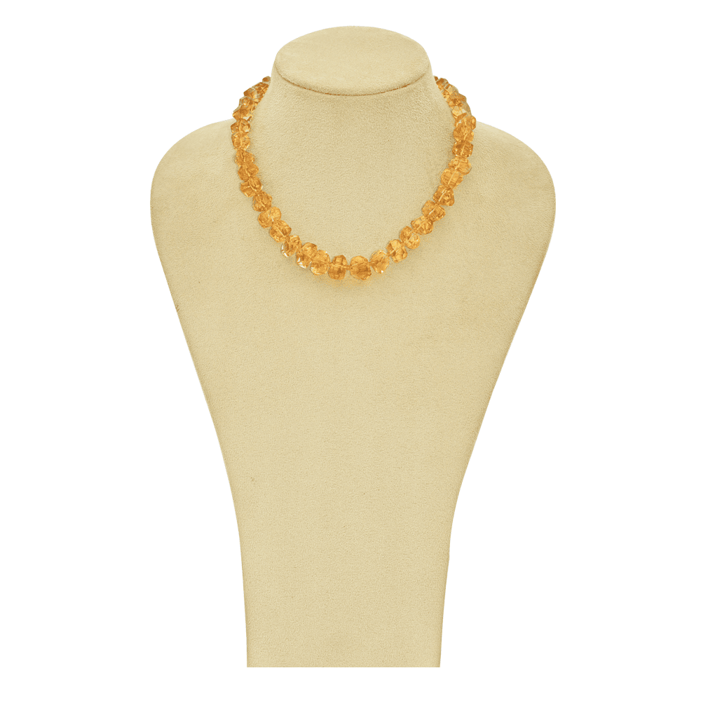 Natural Citrine Gem Necklace
