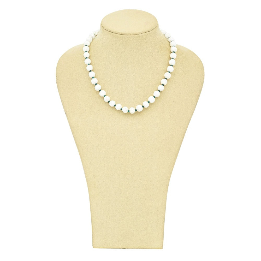 Vintage White Monet Beaded Necklace