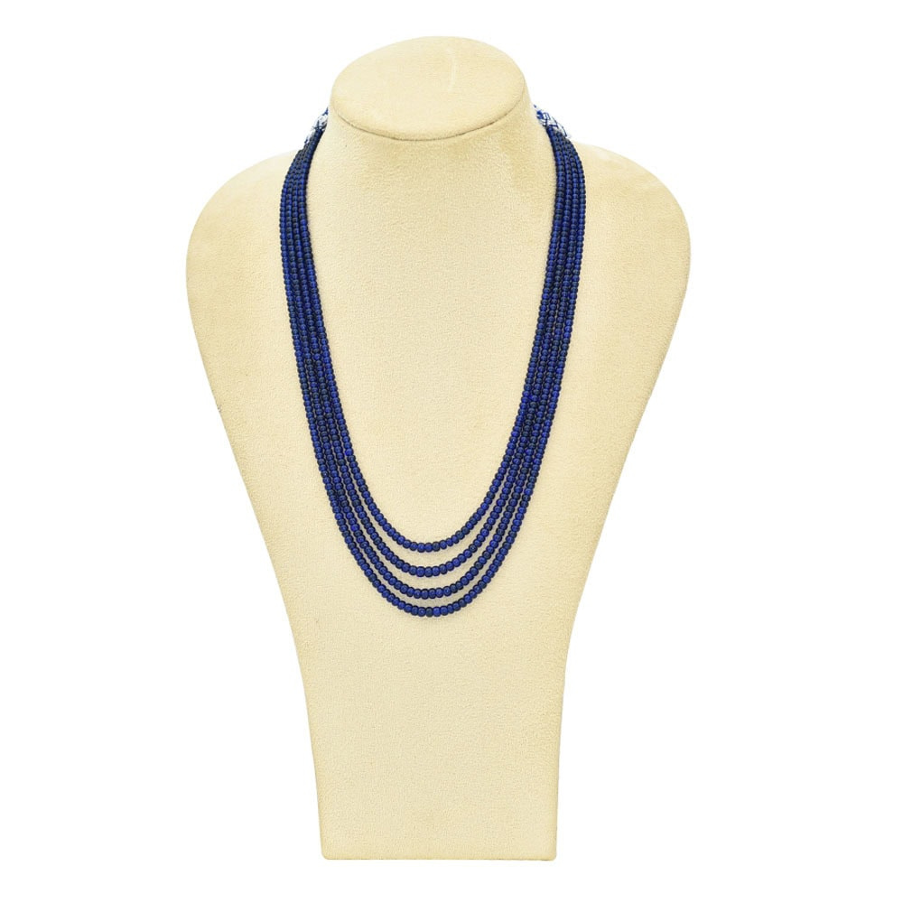 Blue Beads Layered Necklace