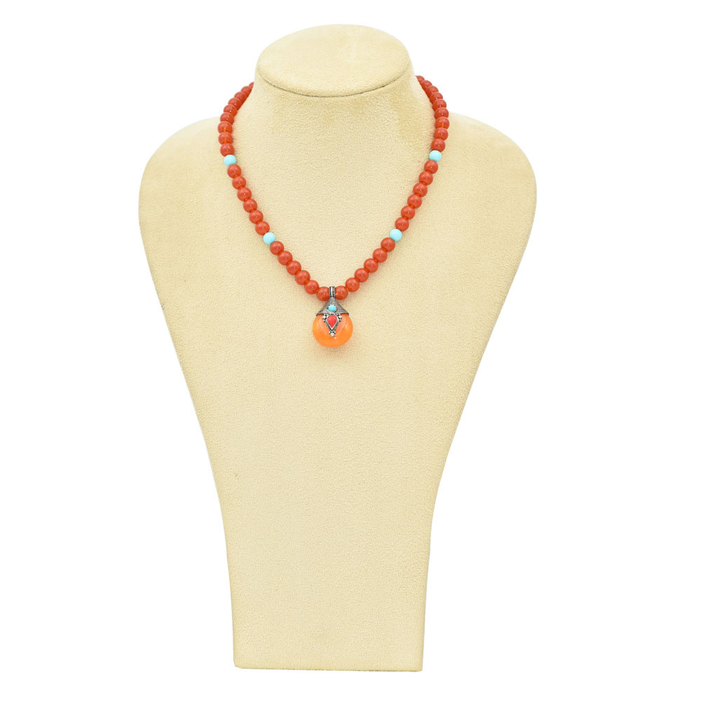 Orange Agate with Pendant