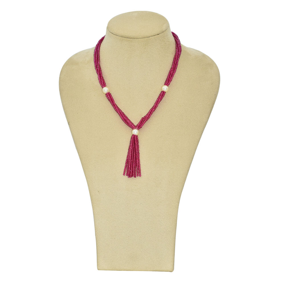 Red Synthetic Fancy Necklace