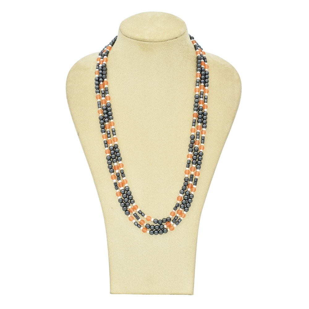 China pearl mix fancy necklace