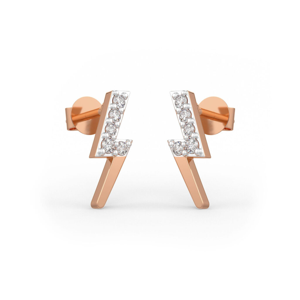 Thunderbolt Diamond Earrings