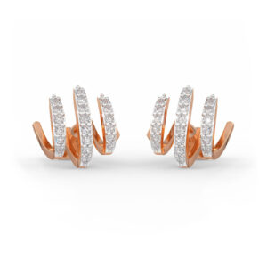 Twist Diamond Stud Earrings