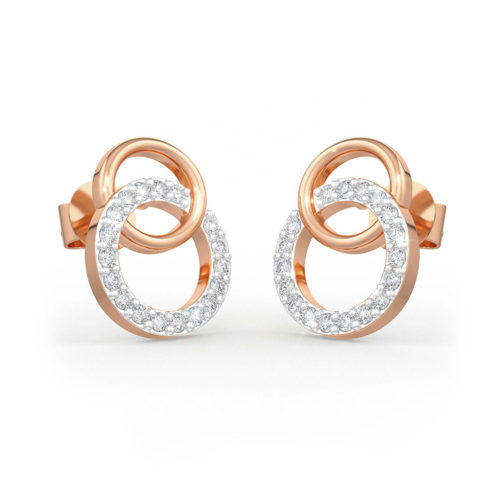 Circular Stark Diamond Earrings