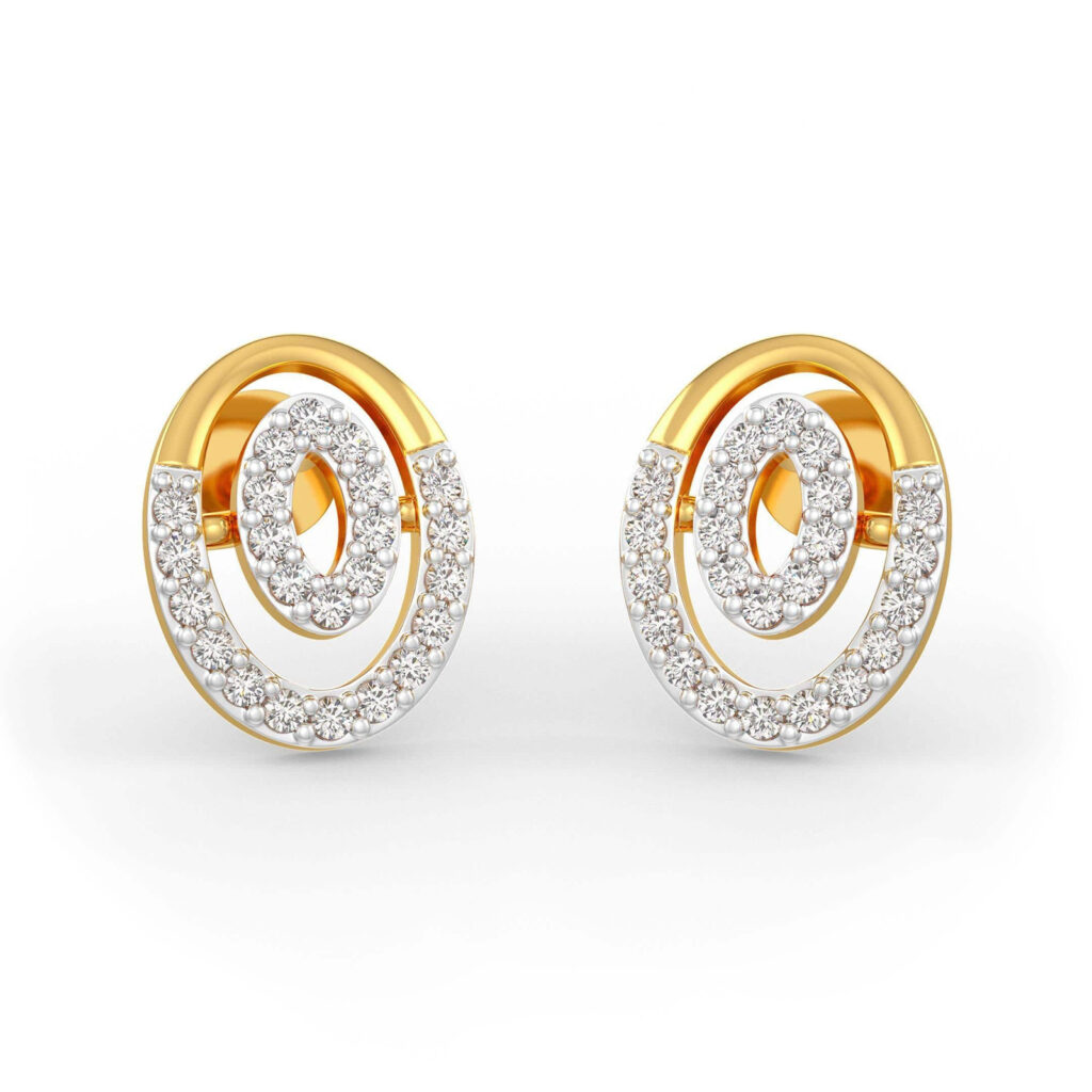 Oval Diamond Earrings