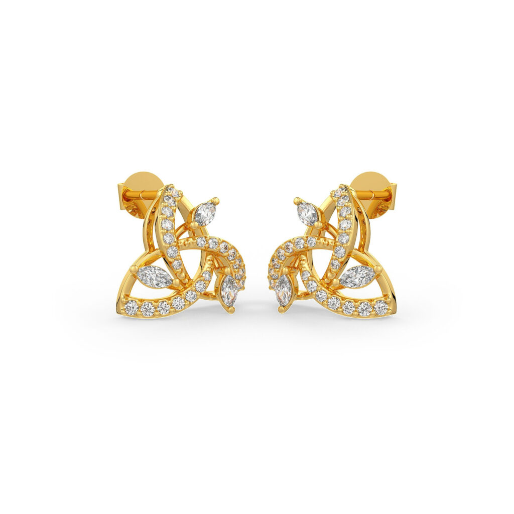 Triflora Diamond Earrings