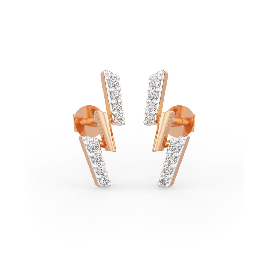 Lightning Flash Diamond Earrings
