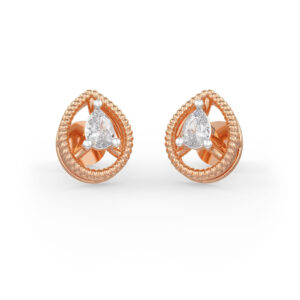 Pink Pear Diamond Earrings