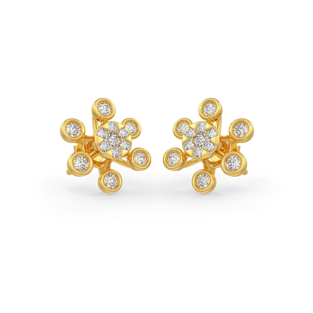 Lilypad Diamond Earrings