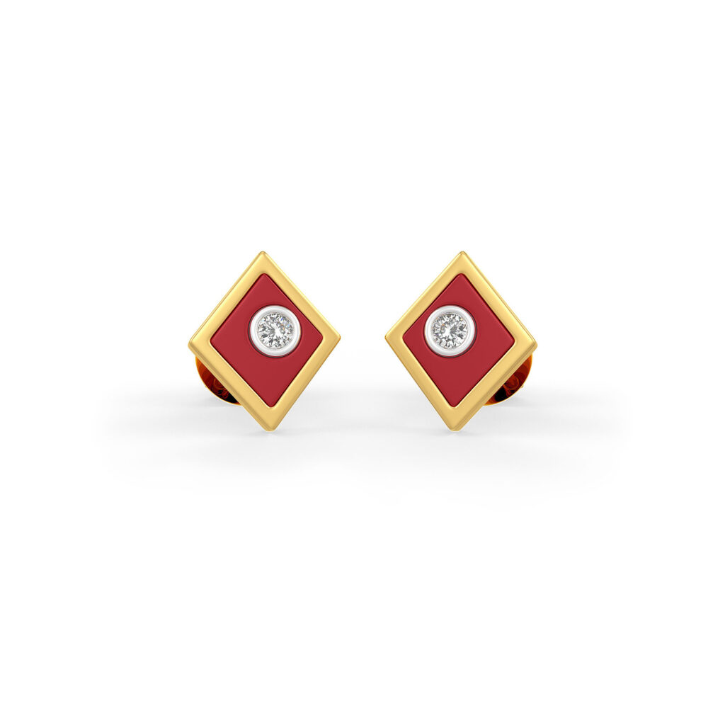 Radiant Diamond Earring in 18kt Gold