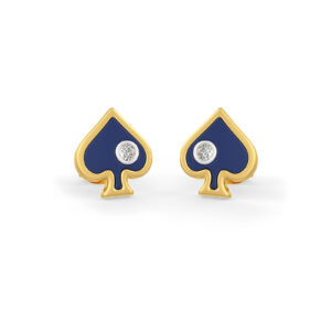 Royal Spade Diamond Earring in 18kt Gold