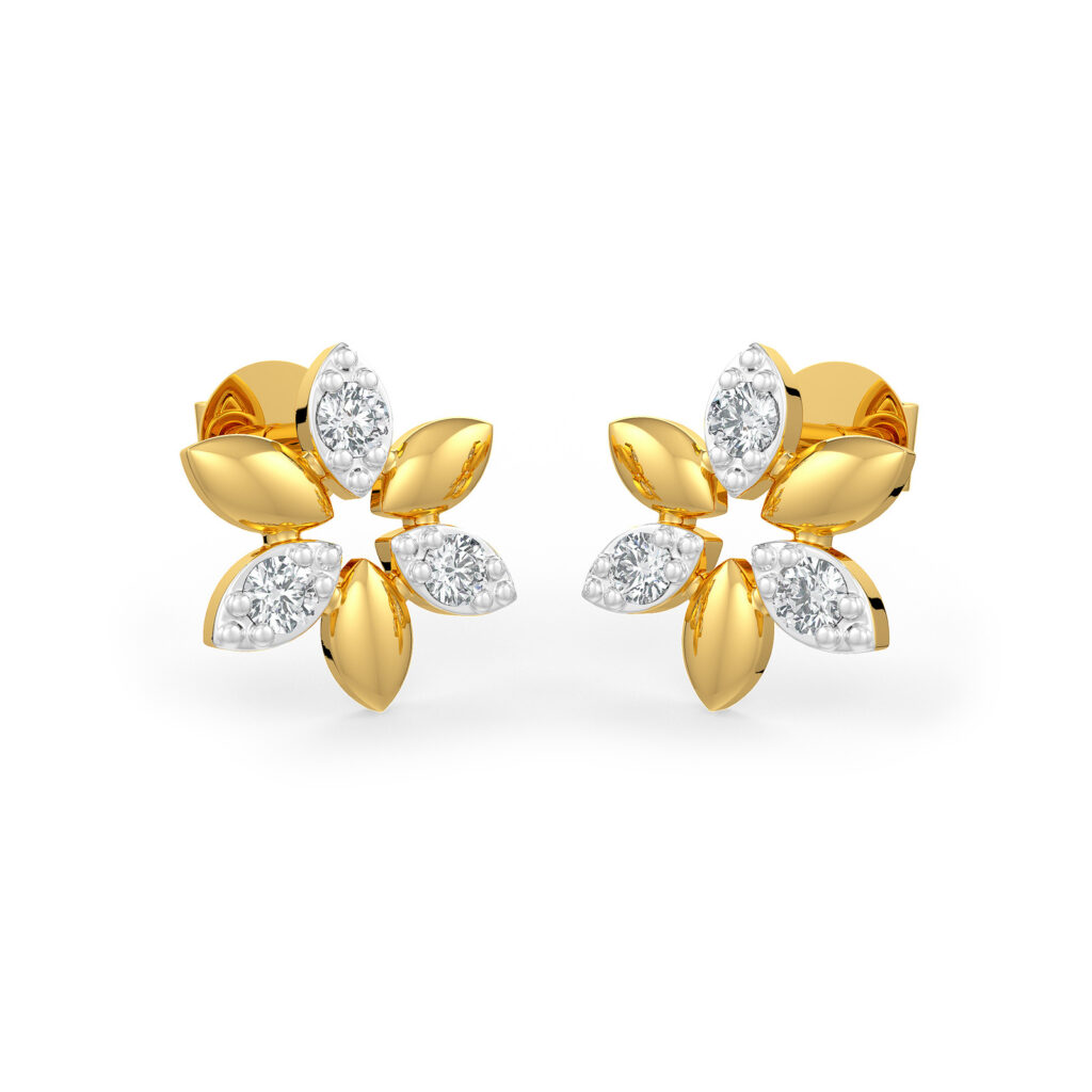 Halo Floral Diamond Earring
