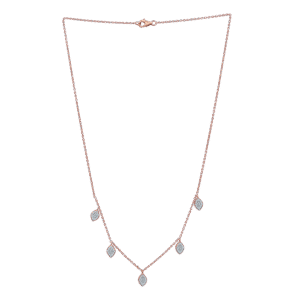 Floral Leaf Diamond Pendant Set