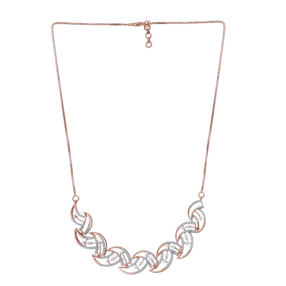 Elliee Wave Diamond Necklace
