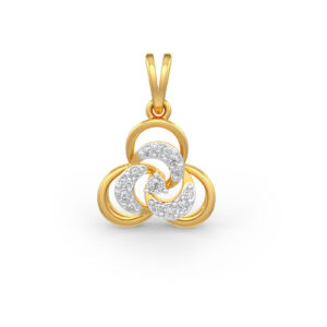 Intertwined Elegance Gold Pendant