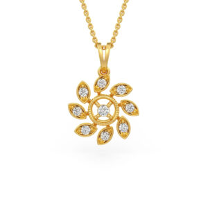Floral Grace Diamond Pendant