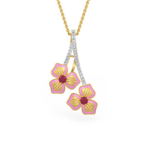 Ruby Pink Diamond Pendant
