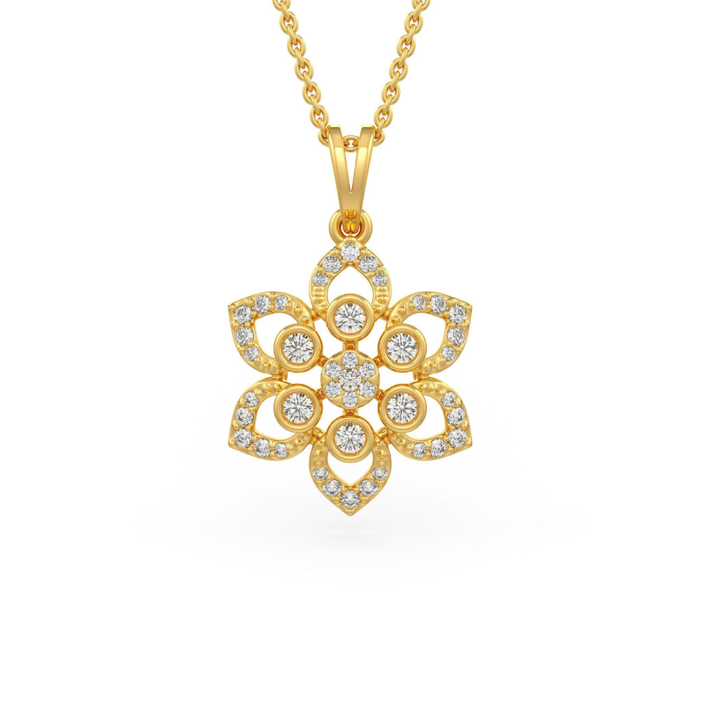 Flower Diamond Pendant