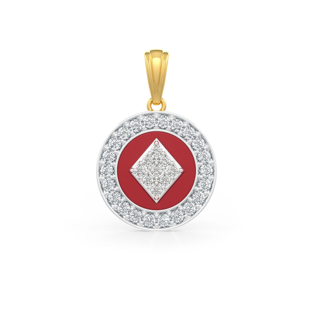Aurora Diamond 18kt Gold Pendant