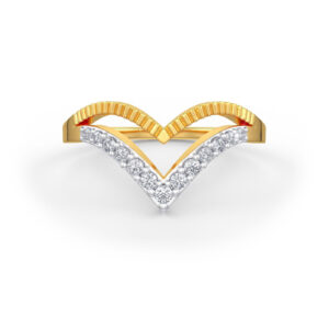 V Shaped Diamond Ring