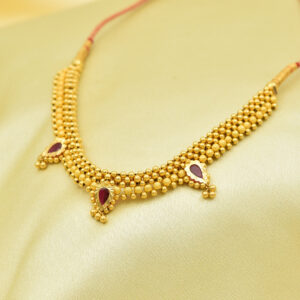 Antique Inspired Gold Thushi in 22kt Gold