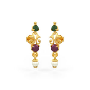 Emaa Ruby and Emerald Earrings