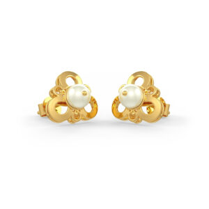 Pearl Eye Gold Earrings