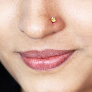 Yellow Sapphire Nose Pin