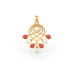 Pearl & Coral Saraswati Pendant